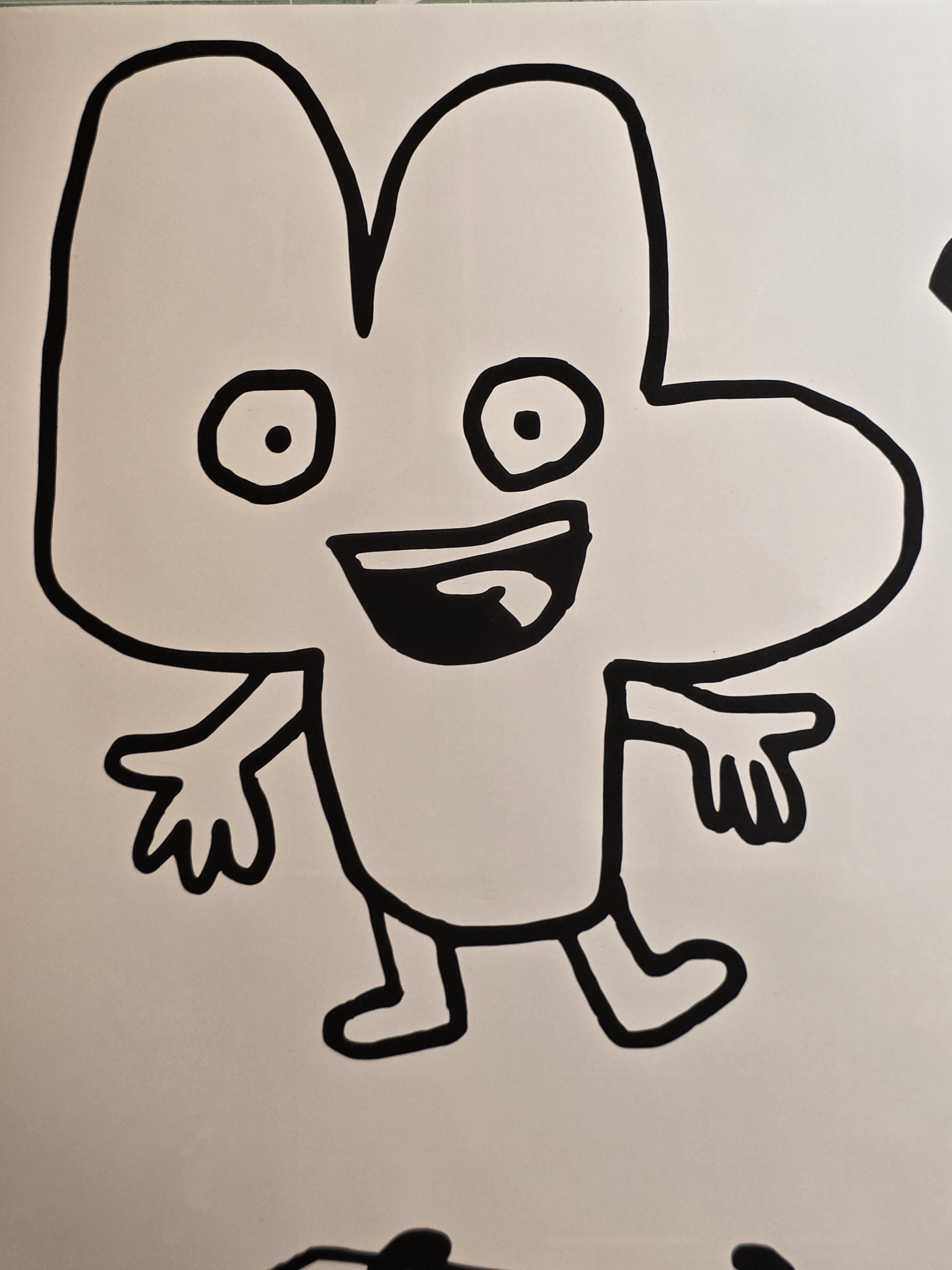 BFDI Four inspired Wall, Car, Laptop Decal. Permanent and Removable available!