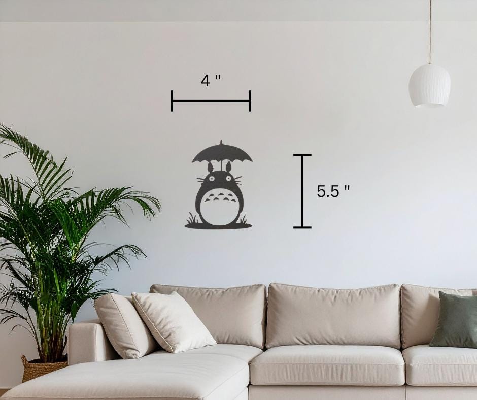 Totoro Wall, Car, Laptop Decal. Permanent and Removable available!