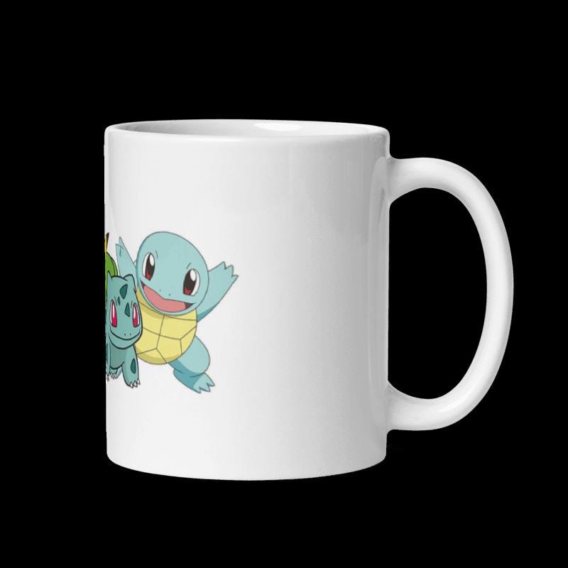 Pokemon Starters Inspired Coffee Cup