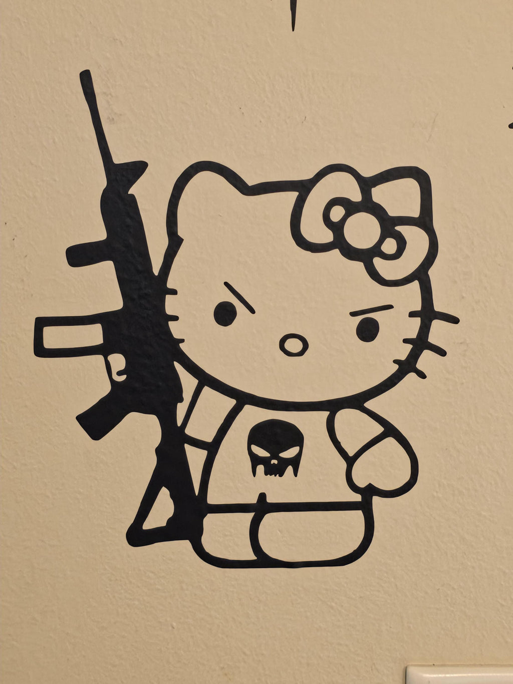Hello Kitty Punisher inspired Wall, Car, Laptop Decal. Permanent and Removable available!