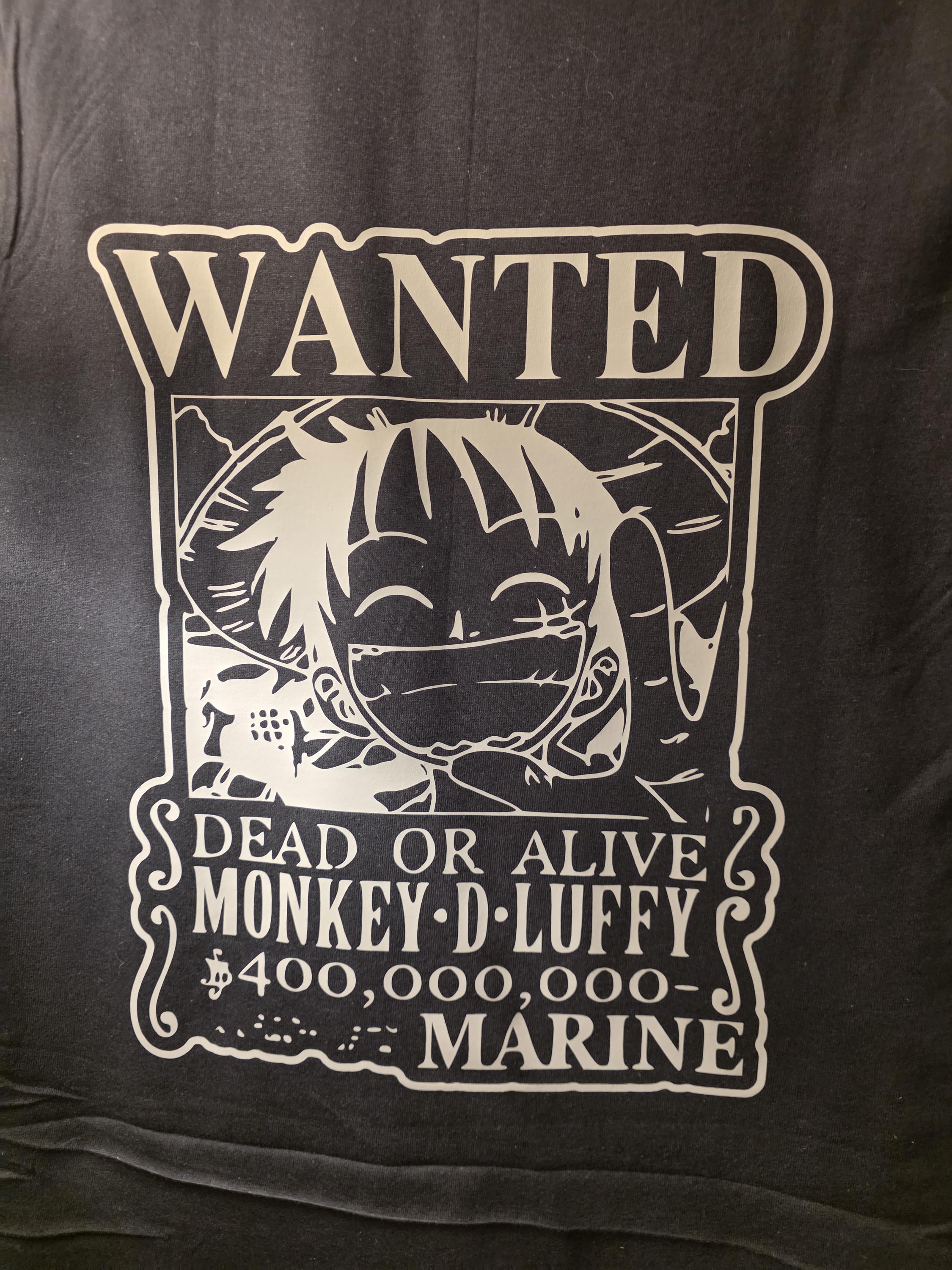 One Piece Luffy Wanted Poster Graphic Tee